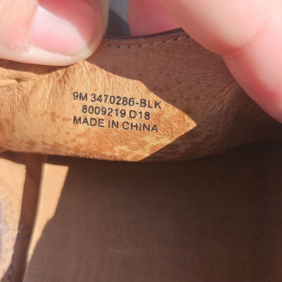 Frye Melanie Black Leather Slip-On Sneakers Size 9 - Picture 7 of 7